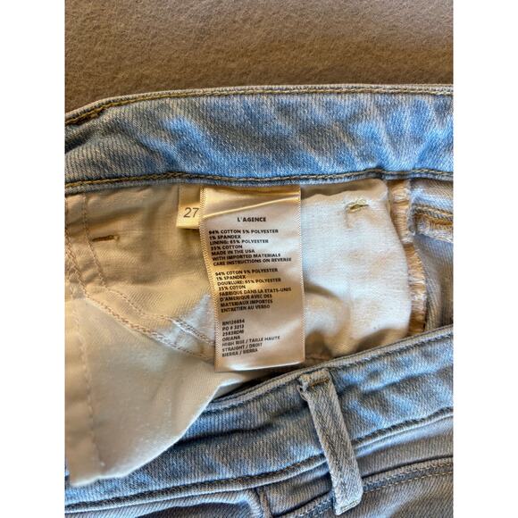 L'AGENCE Oriana high-rise straight-leg jeans sierra light wash 27 - Picture 6 of 7